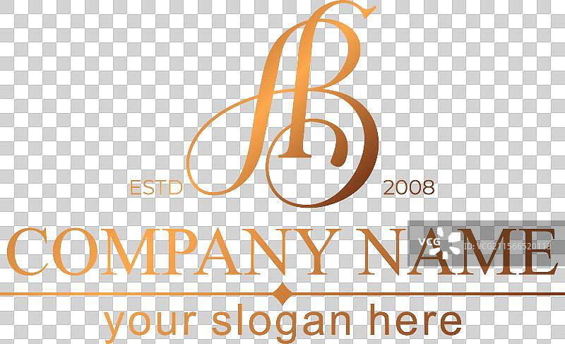 个人化的AB字母标志模板元素图片素材