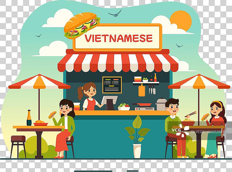 越南餐厅的菜单特色图片素材