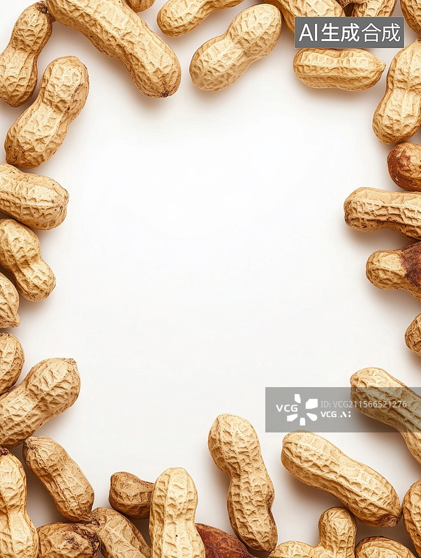 【AI数字艺术】花生壳围成的框架图片素材