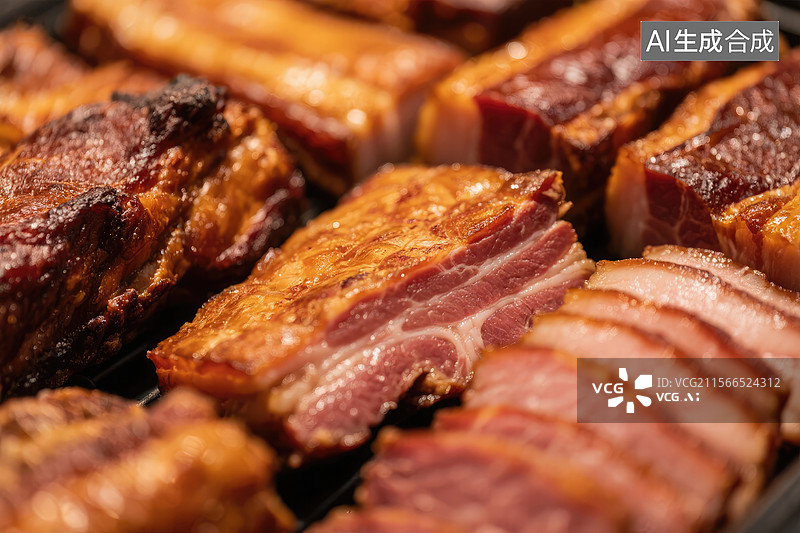 【AI数字艺术】烤熏培根图片素材