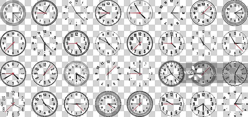 机械钟表表盘带指针的表圈手表图片素材