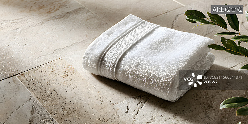 【AI数字艺术】白色 浴巾图片素材