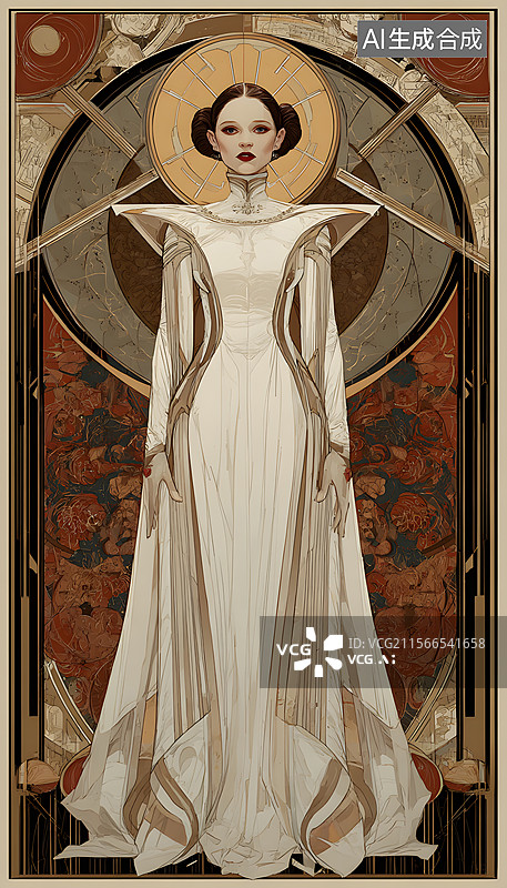 【AI数字艺术】漂亮的模特  圣神 中世纪图片素材
