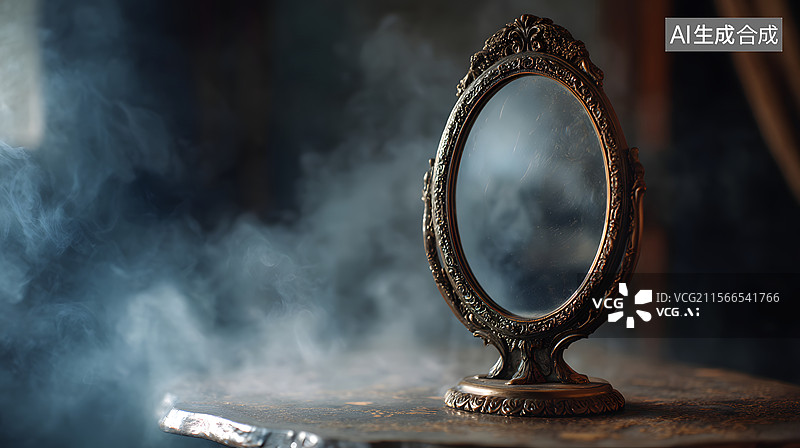 【AI数字艺术】镜子，雾气图片素材