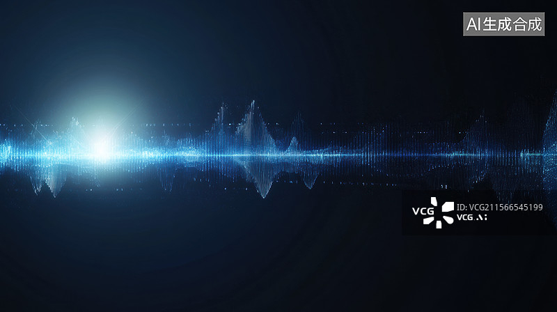 【AI数字艺术】数字波形与光效背景图片素材