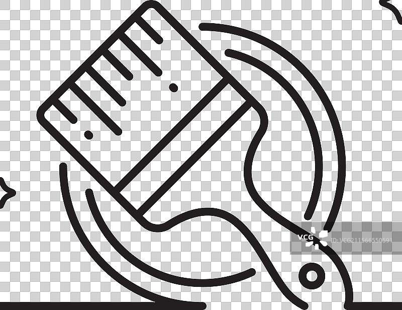 画笔线条图标 壁面刷标志图片素材