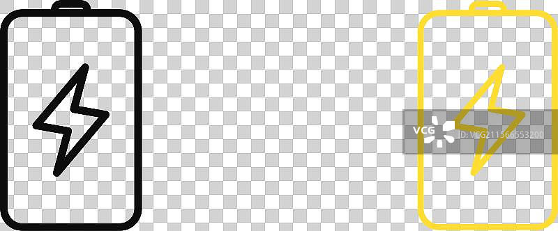 可编辑轮廓电池图标图片素材