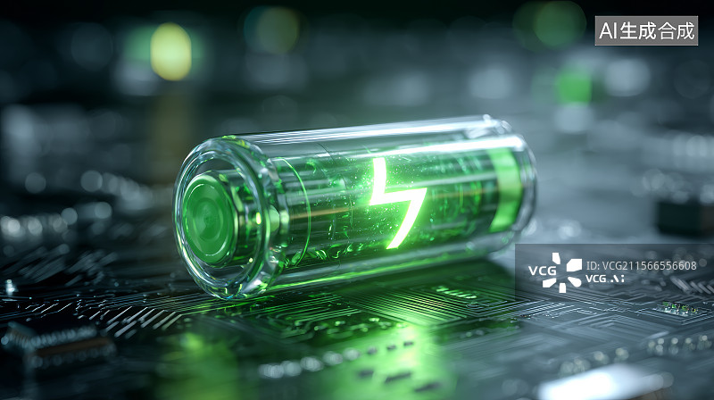 【AI数字艺术】未来能源，新能源，电池，锂电池图片素材