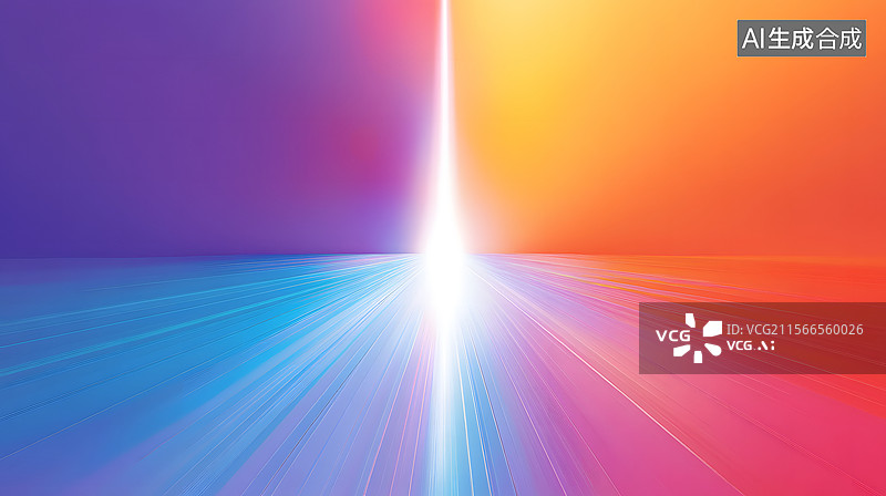 【AI数字艺术】光束从彩色背景中射出图片素材