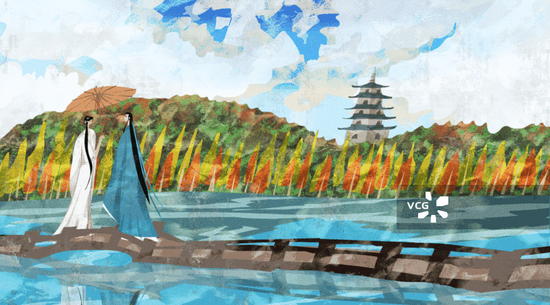 白蛇传传说插画GIF动图图片素材