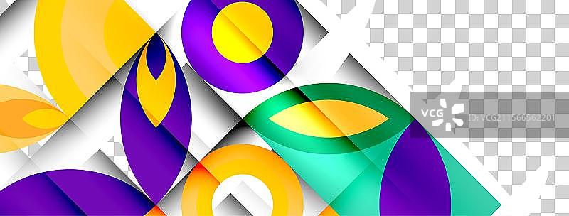 几何美丽的抽象圆形和花瓣图片素材