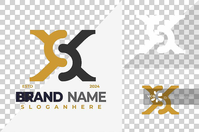 字母XS或SX的单字母标志设计符号图标图片素材