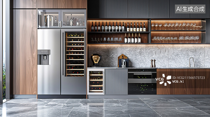 【AI数字艺术】厨房图片素材