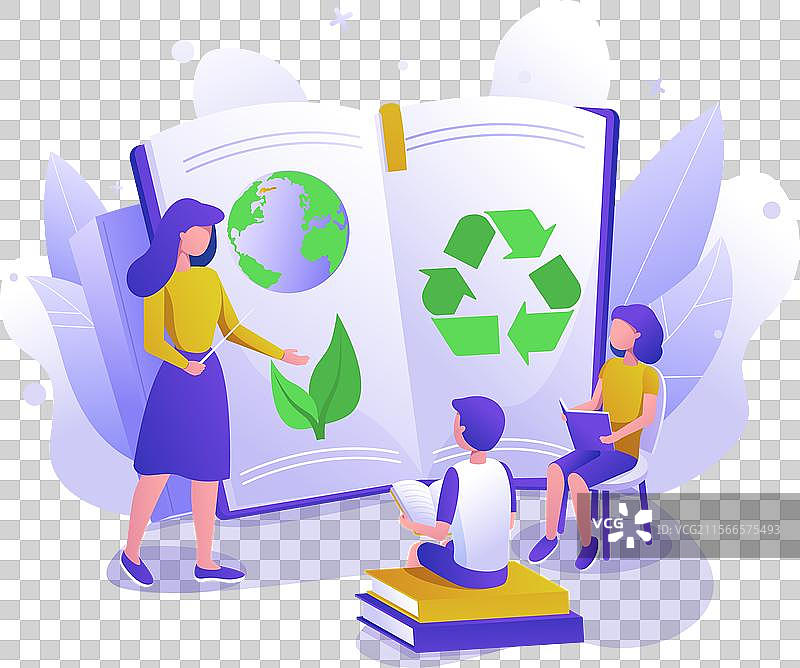 学校里为孩子们提供的回收课程图片素材