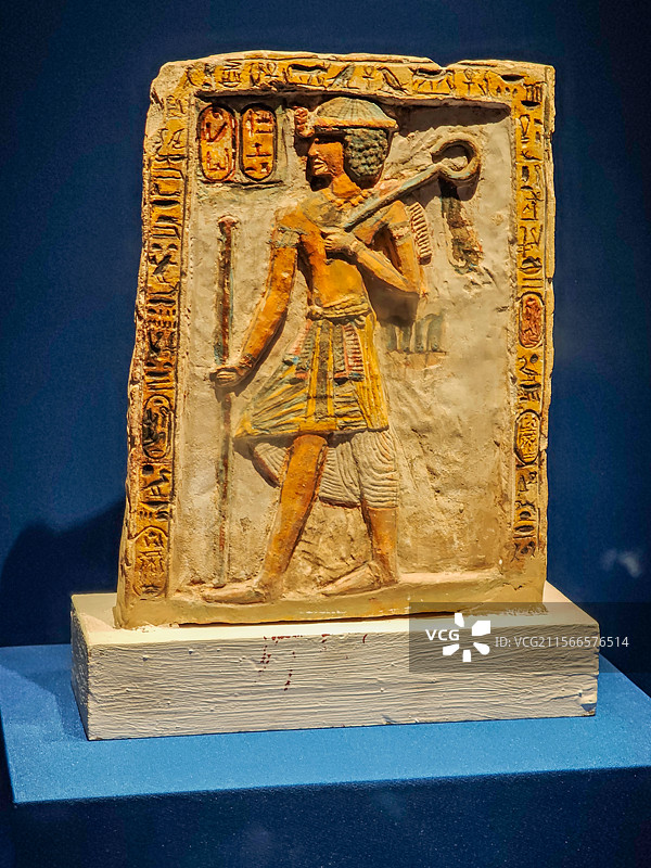 上海博物馆古埃及文明大展 —— 人物浮雕文物特写图片素材