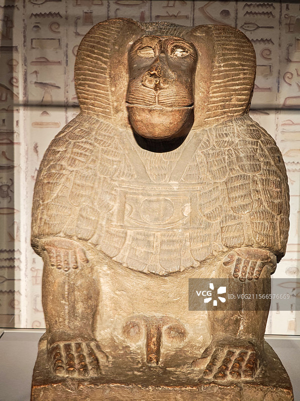上海博物馆古埃及文明大展 —— 古埃及神兽雕像特写图片素材