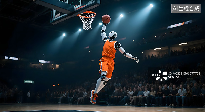 【AI数字艺术】机器人踢足球图片素材