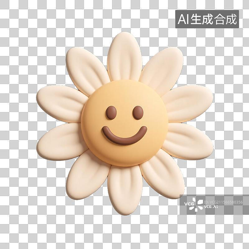 【AI数字艺术】3D渲染卡通向日葵元素图片素材