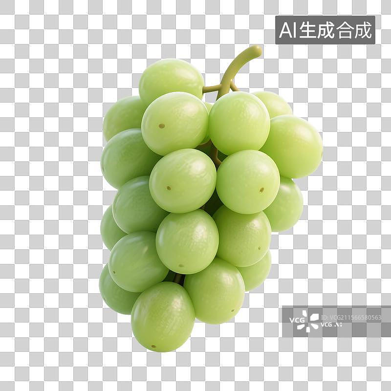 【AI数字艺术】3D渲染卡通葡萄元素图片素材