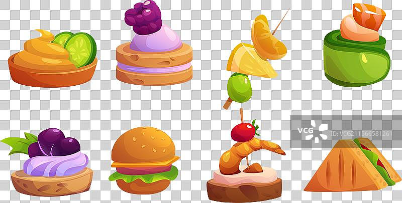 自助餐手指食品合集图片素材