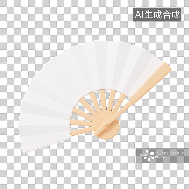 【AI数字艺术】3D渲染卡通扇子元素图片素材