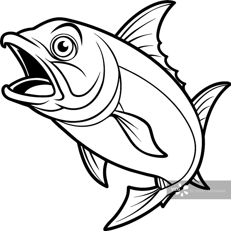 琥珀鲹鱼尖叫图标图片素材