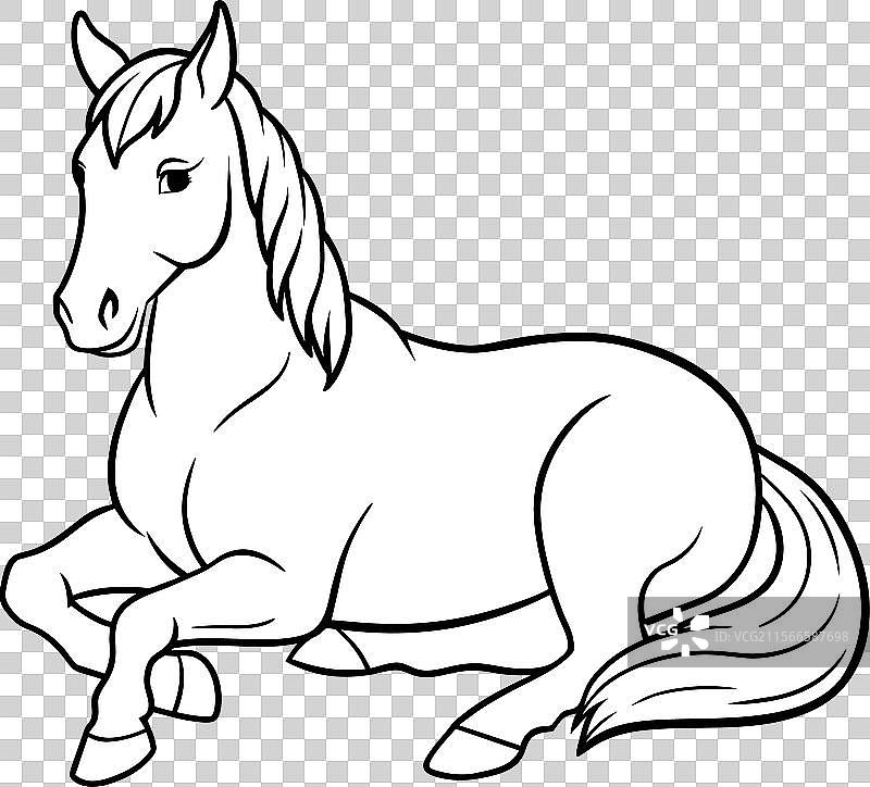 安达卢西亚马休息图标图片素材