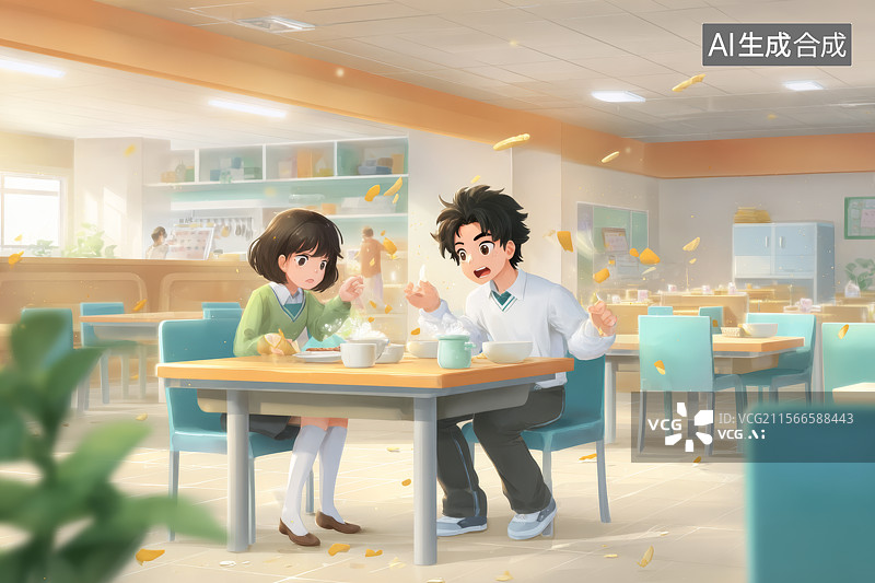 【AI数字艺术】【安全教育 食堂的“风云人物”】图片素材