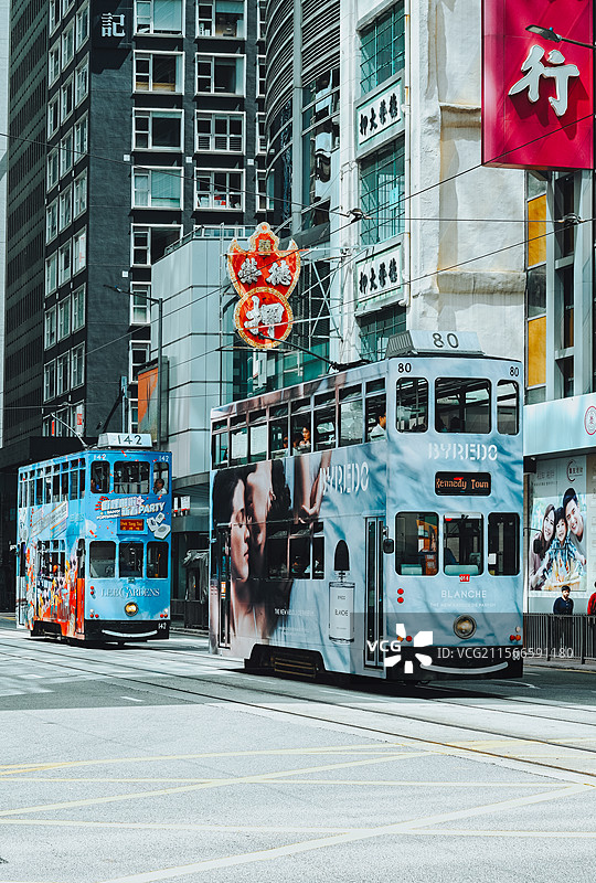 香港叮叮车街景图片素材