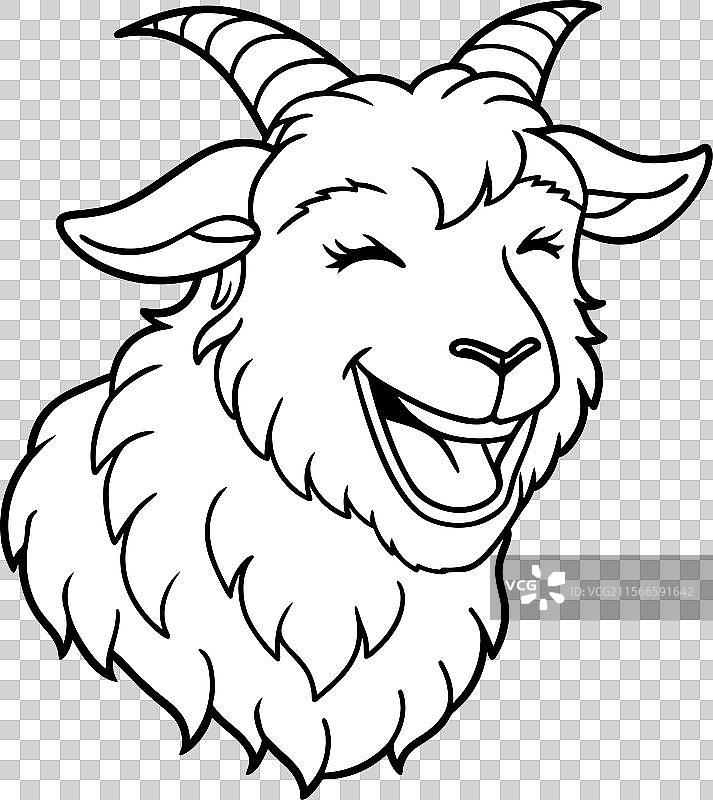 安哥拉山羊笑的图标图片素材