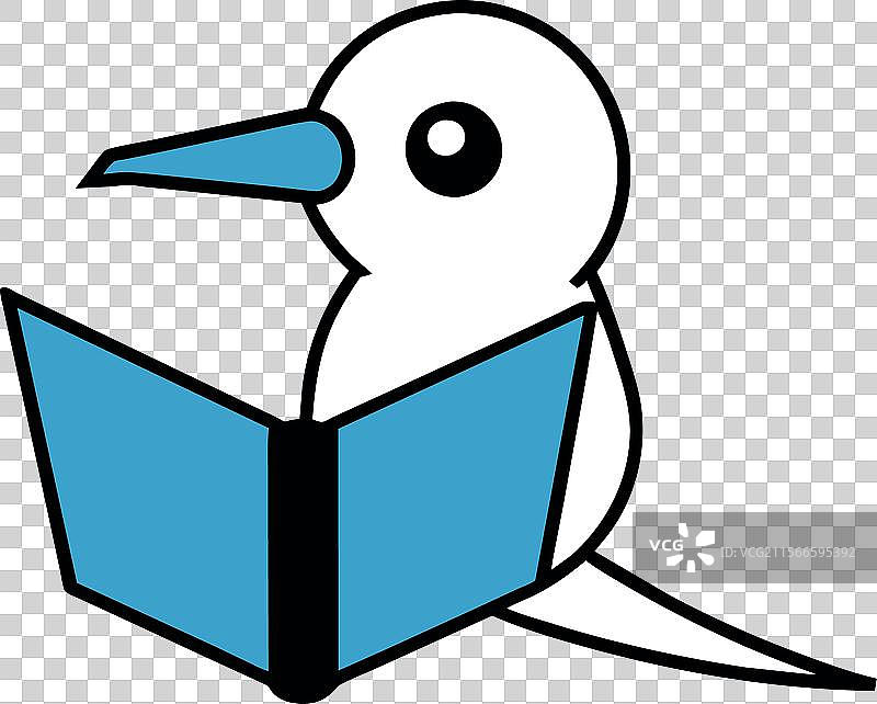 南极燕鸥鸟阅读图标图片素材