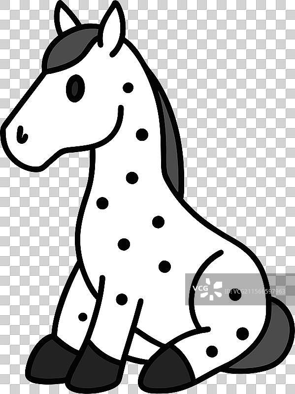 阿帕卢萨马坐姿图标图片素材