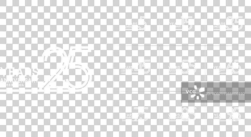 周年纪念高级系列白色套装图片素材