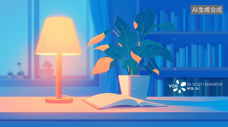 【AI数字艺术】温馨静谧的阅读角落图片素材