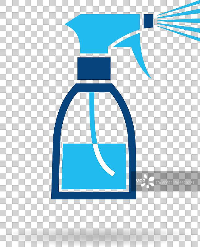 清洁喷雾瓶喷出的图标图片素材