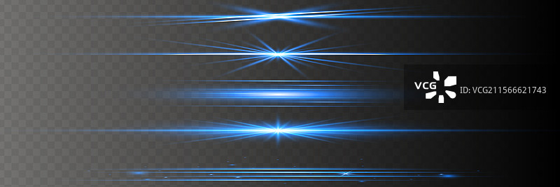 蓝色水平镜头光晕激光束包图片素材