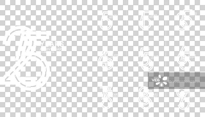 周年纪念高级系列白色套装图片素材