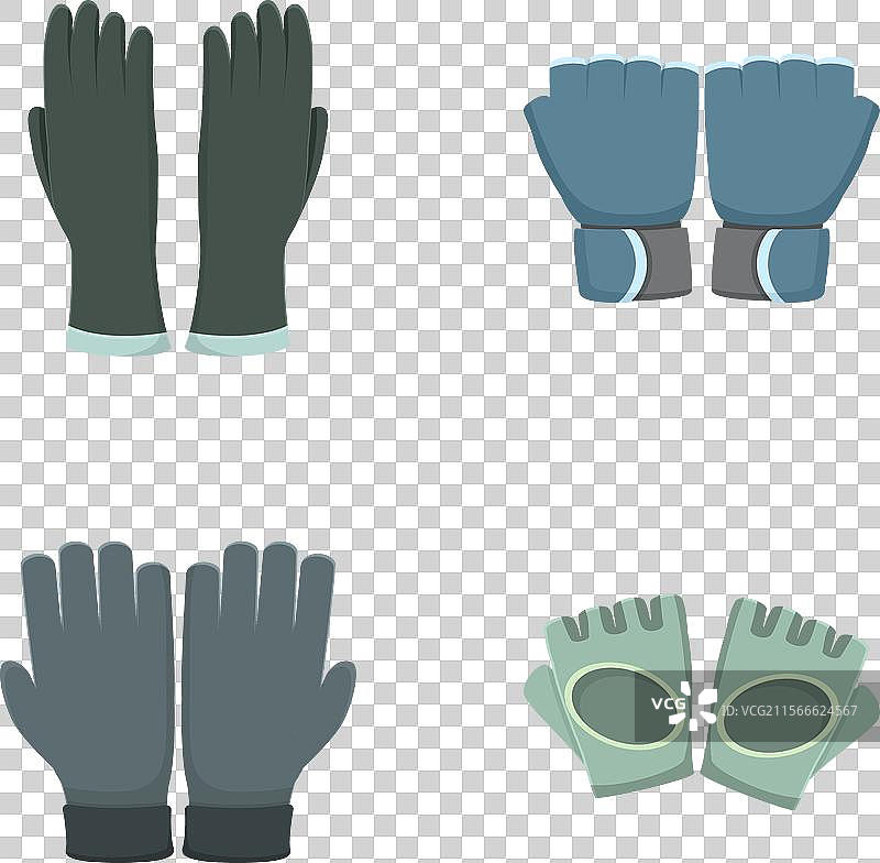 手套图标集 卡通手套图片素材