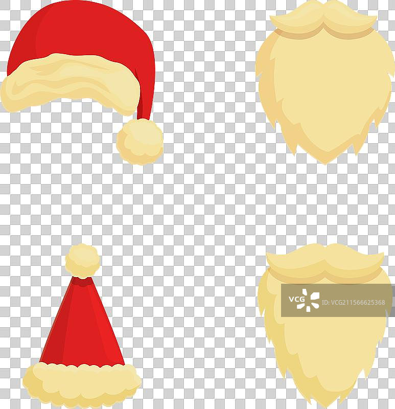 圣诞老人配饰图标集 卡通风格图片素材