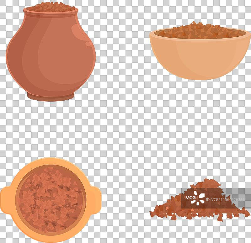 四种不同的米饭组合图片素材