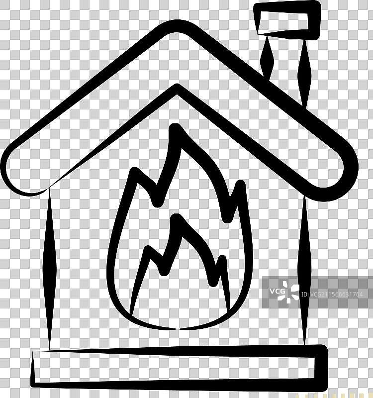 手绘的与紧急情况相关的火焰图标图片素材