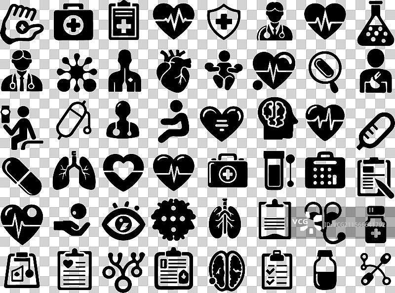 高质量的医疗健康图标图片素材