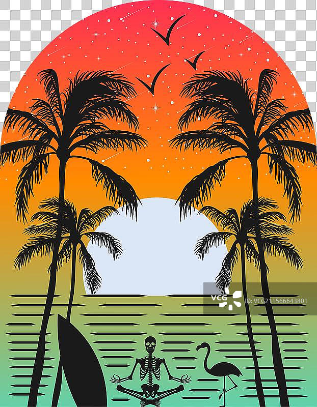 美好的海滩夏日图片素材