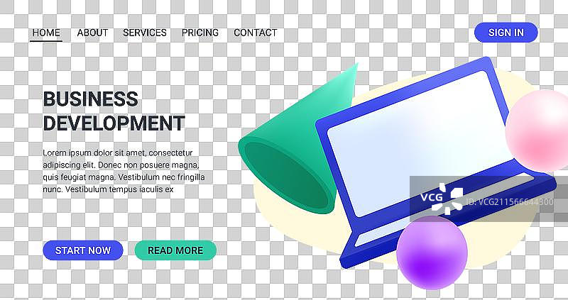 在线课程商业网站模板图片素材