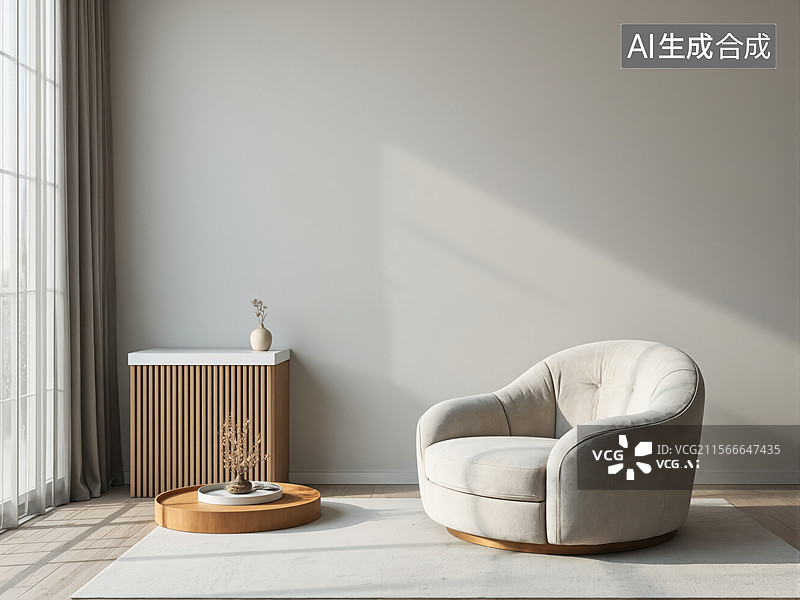 【AI数字艺术】现代简约客厅图片素材