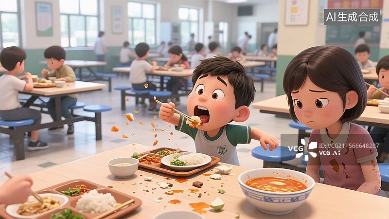 【AI数字艺术】安全教育 食堂的“风云人物”图片素材