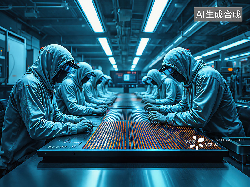 【AI数字艺术】未来科技生产线图片素材