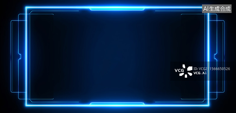 【AI数字艺术】动画科技游戏边框背景图片素材