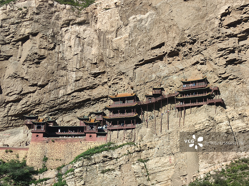中国山西省大同市 浑源县 悬空寺景区图片素材