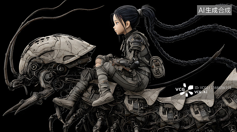 【AI数字艺术】怪兽 女孩图片素材